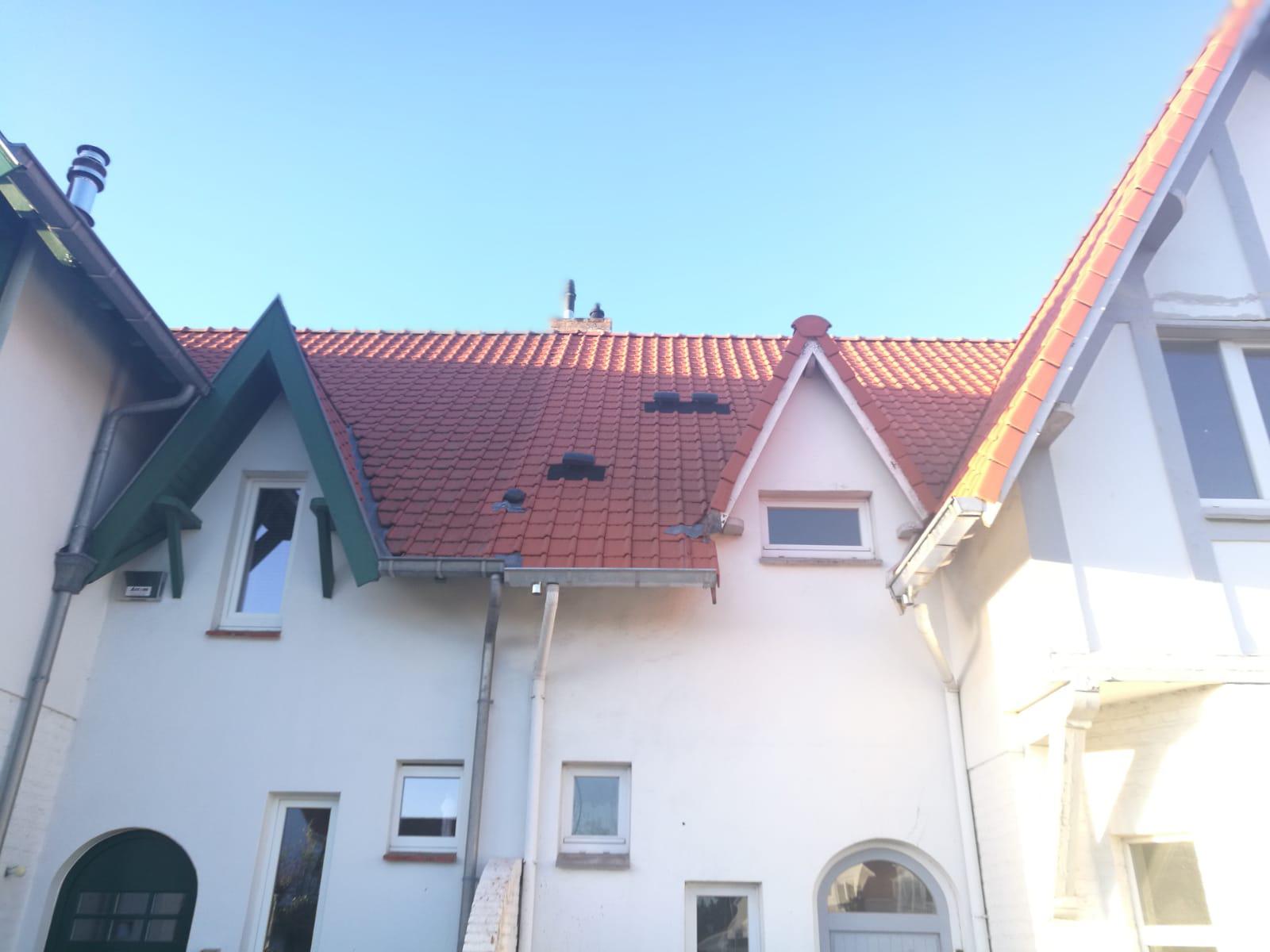 Renovatie - Knokke - Koramic 44 natuurrood - goten vierkant zink