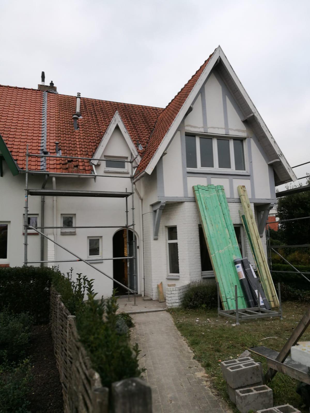 Renovatie - Knokke - Koramic 44 natuurrood - goten vierkant zink