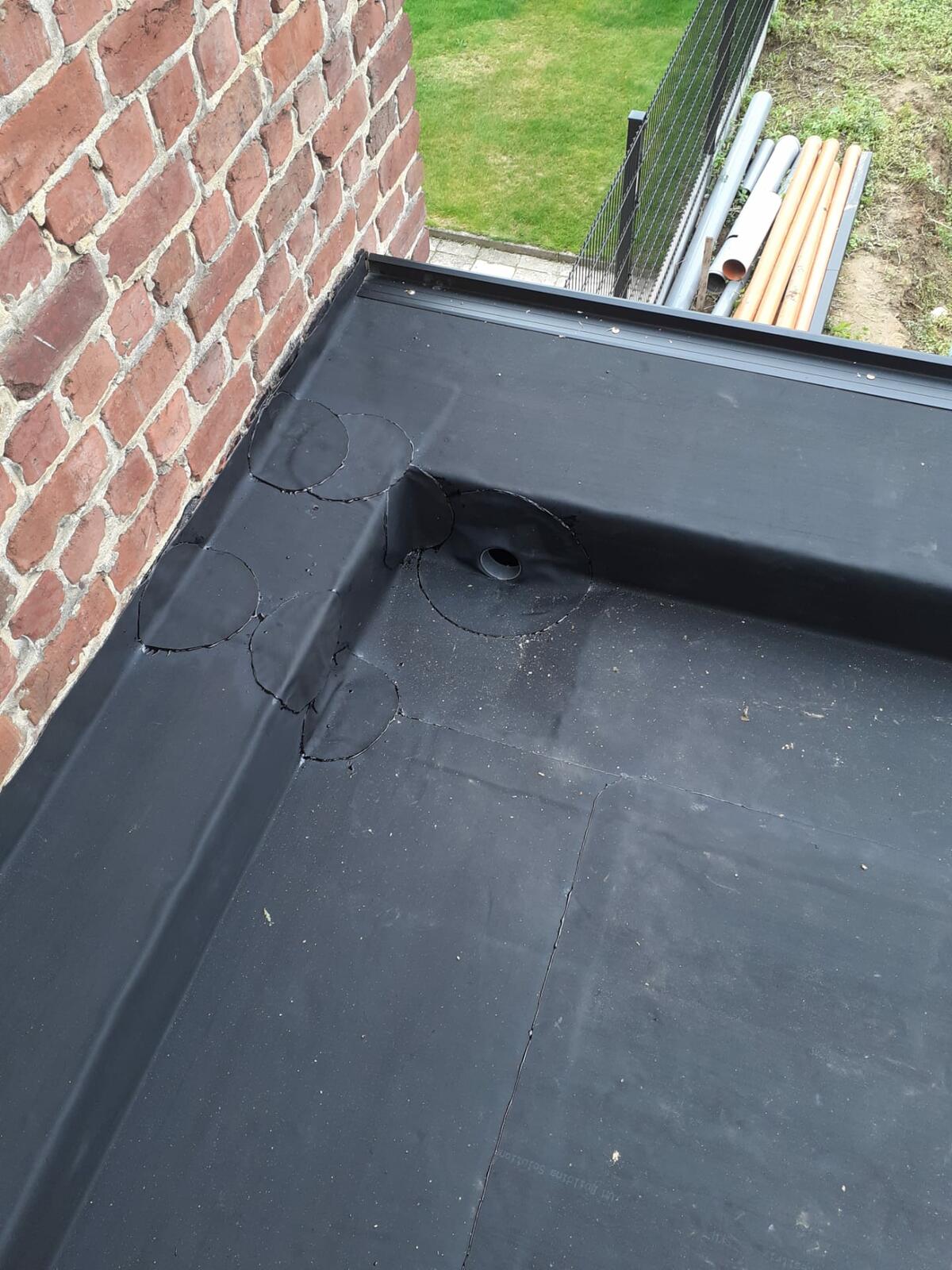 Plat dak in EPDM