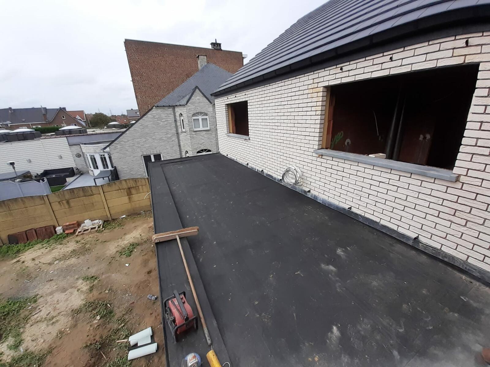 Plat dak in EPDM