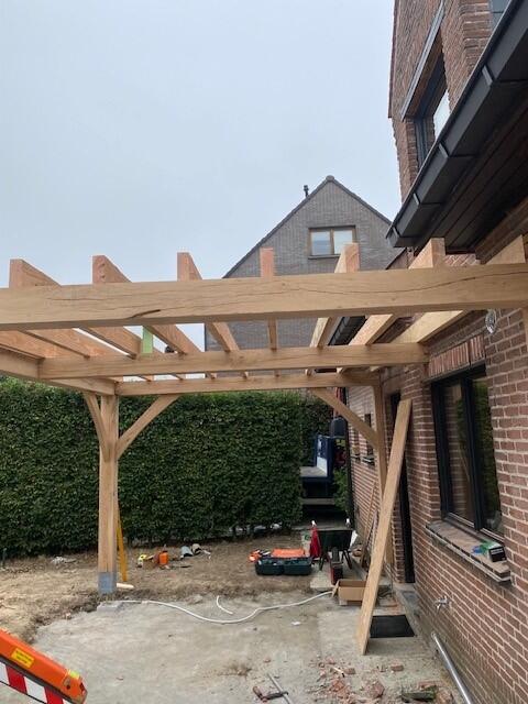 balken op helling plaatsen