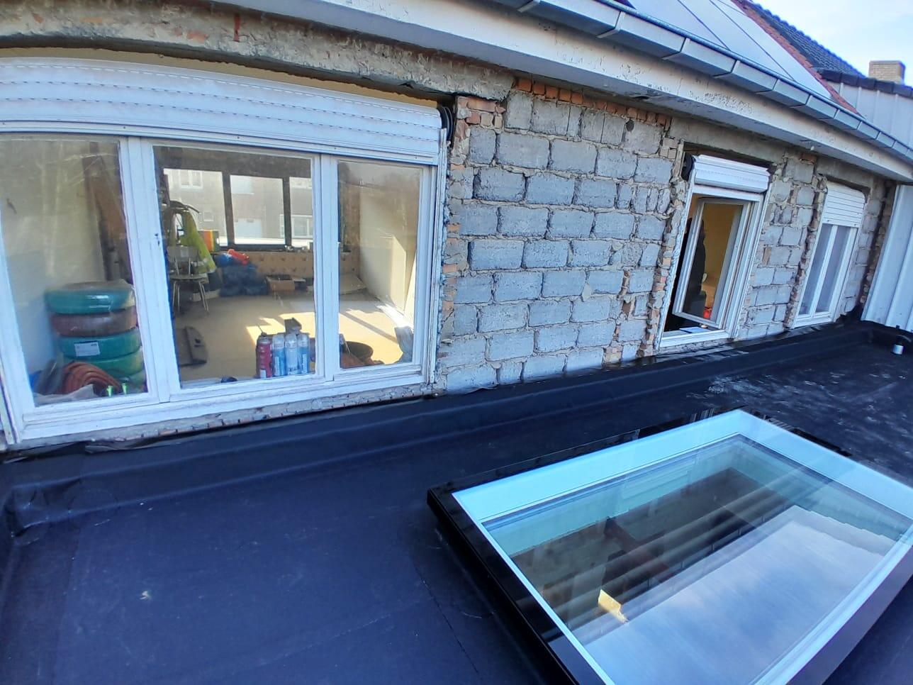 d-ddakwerken Tielt - platte daken - EPDM - Velux platdakvenster - Zwevegem